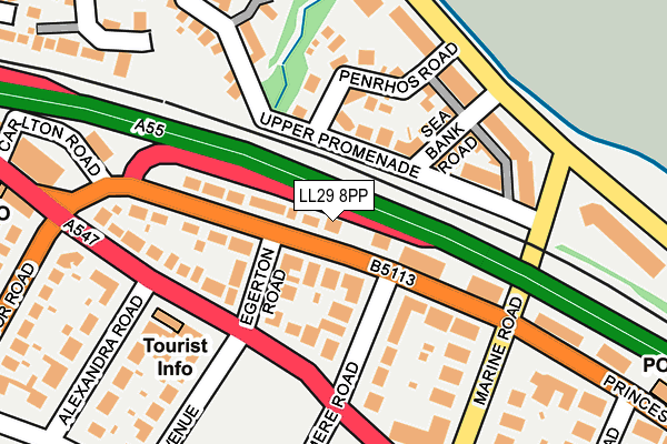 LL29 8PP map - OS OpenMap – Local (Ordnance Survey)
