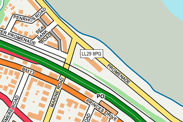 LL29 8PQ map - OS OpenMap – Local (Ordnance Survey)