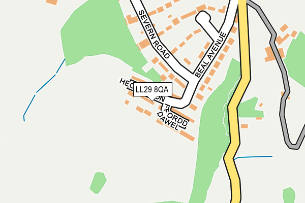 LL29 8QA map - OS OpenMap – Local (Ordnance Survey)