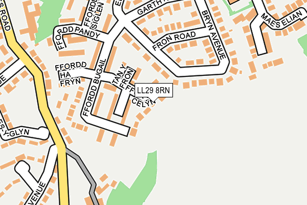 LL29 8RN map - OS OpenMap – Local (Ordnance Survey)