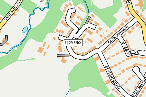 LL29 8RQ map - OS OpenMap – Local (Ordnance Survey)