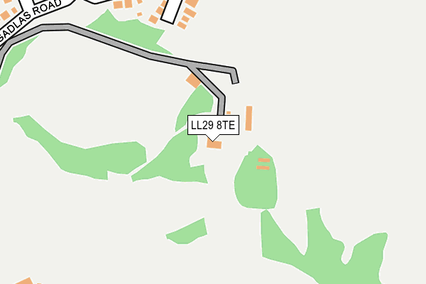 LL29 8TE map - OS OpenMap – Local (Ordnance Survey)