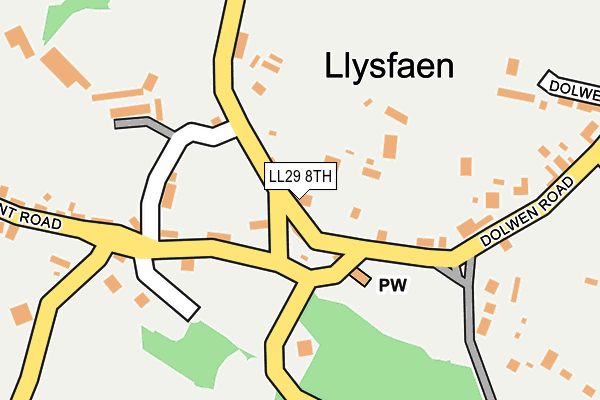 LL29 8TH map - OS OpenMap – Local (Ordnance Survey)