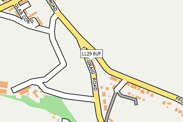 LL29 8UF map - OS OpenMap – Local (Ordnance Survey)