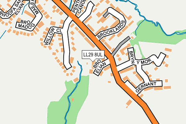 LL29 8UL map - OS OpenMap – Local (Ordnance Survey)
