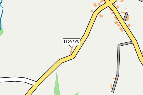 LL29 8YS map - OS OpenMap – Local (Ordnance Survey)