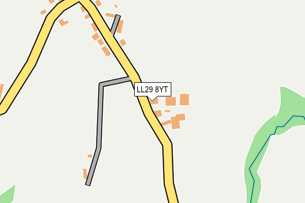 LL29 8YT map - OS OpenMap – Local (Ordnance Survey)