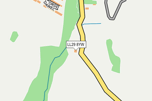 LL29 8YW map - OS OpenMap – Local (Ordnance Survey)