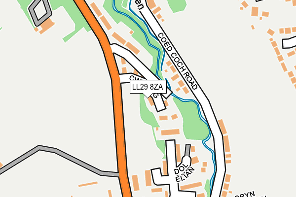 LL29 8ZA map - OS OpenMap – Local (Ordnance Survey)