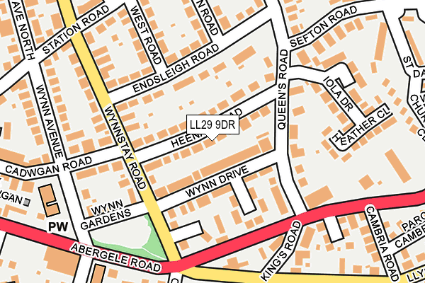 LL29 9DR map - OS OpenMap – Local (Ordnance Survey)