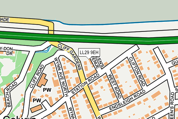 LL29 9EH map - OS OpenMap – Local (Ordnance Survey)