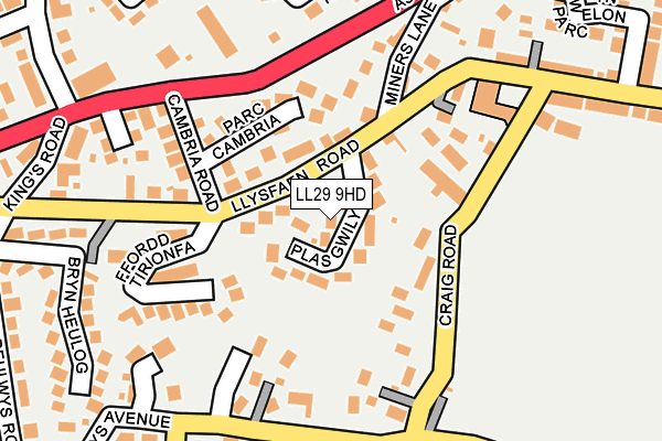 LL29 9HD map - OS OpenMap – Local (Ordnance Survey)