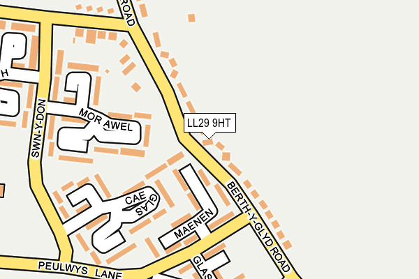 LL29 9HT map - OS OpenMap – Local (Ordnance Survey)