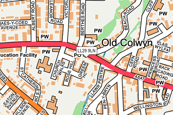 LL29 9LN map - OS OpenMap – Local (Ordnance Survey)