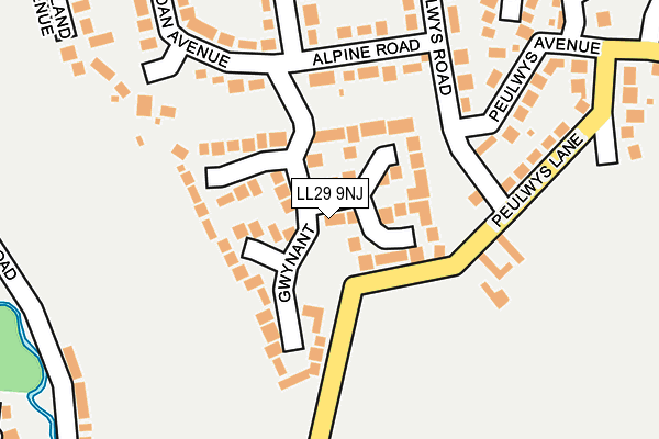 LL29 9NJ map - OS OpenMap – Local (Ordnance Survey)