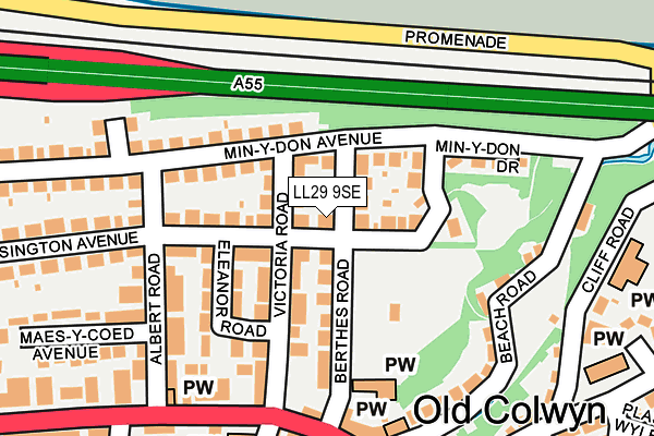 LL29 9SE map - OS OpenMap – Local (Ordnance Survey)