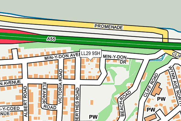LL29 9SH map - OS OpenMap – Local (Ordnance Survey)
