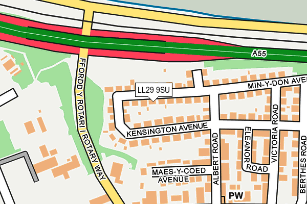 LL29 9SU map - OS OpenMap – Local (Ordnance Survey)