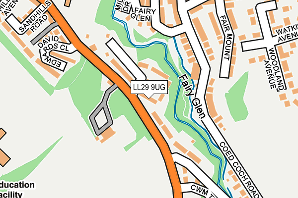 LL29 9UG map - OS OpenMap – Local (Ordnance Survey)