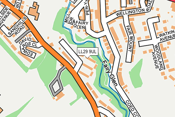 LL29 9UL map - OS OpenMap – Local (Ordnance Survey)