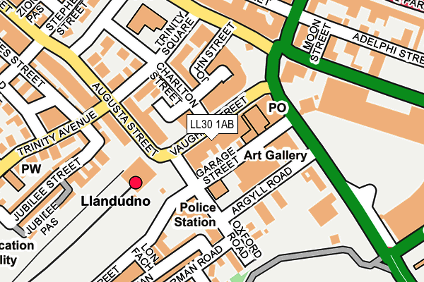 LL30 1AB map - OS OpenMap – Local (Ordnance Survey)