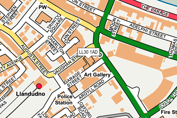 LL30 1AD map - OS OpenMap – Local (Ordnance Survey)