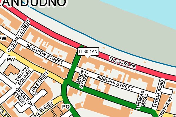 LL30 1AN map - OS OpenMap – Local (Ordnance Survey)