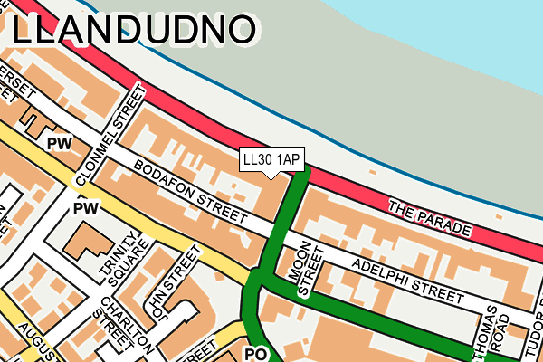 LL30 1AP map - OS OpenMap – Local (Ordnance Survey)