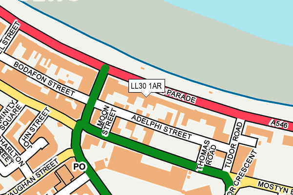 LL30 1AR map - OS OpenMap – Local (Ordnance Survey)