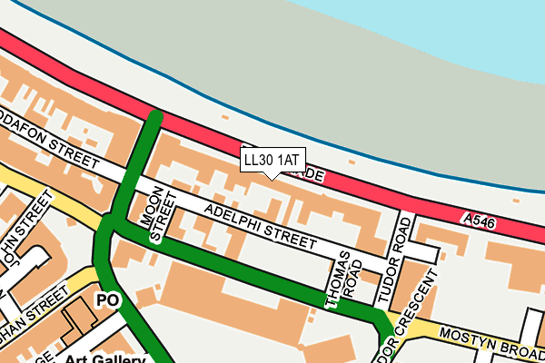 LL30 1AT map - OS OpenMap – Local (Ordnance Survey)