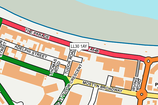 LL30 1AY map - OS OpenMap – Local (Ordnance Survey)