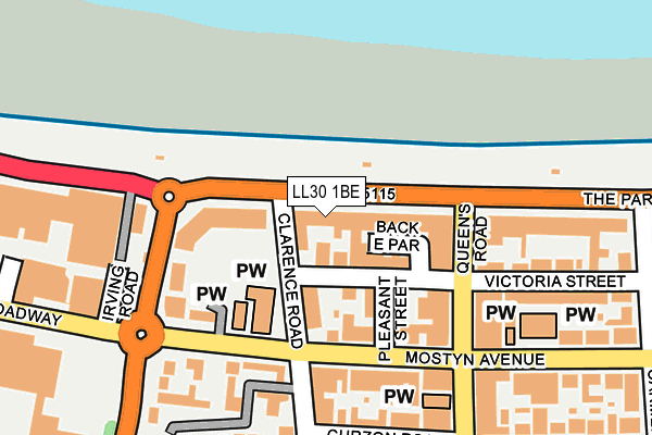 LL30 1BE map - OS OpenMap – Local (Ordnance Survey)