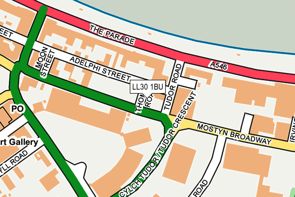 LL30 1BU map - OS OpenMap – Local (Ordnance Survey)