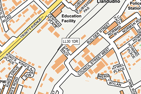 LL30 1DR map - OS OpenMap – Local (Ordnance Survey)