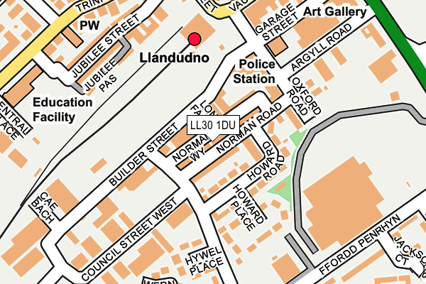 LL30 1DU map - OS OpenMap – Local (Ordnance Survey)