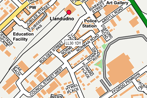 LL30 1DY map - OS OpenMap – Local (Ordnance Survey)