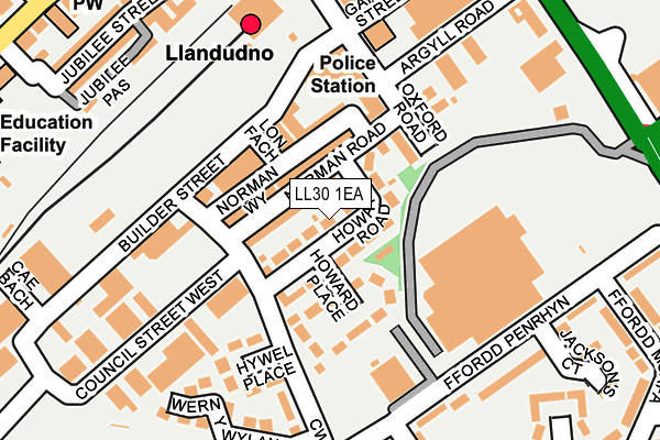 LL30 1EA map - OS OpenMap – Local (Ordnance Survey)