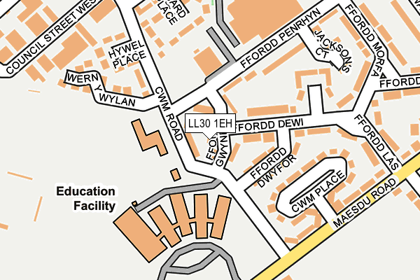 LL30 1EH map - OS OpenMap – Local (Ordnance Survey)