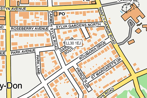 LL30 1EJ map - OS OpenMap – Local (Ordnance Survey)