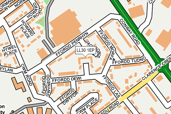 LL30 1EP map - OS OpenMap – Local (Ordnance Survey)