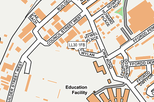 LL30 1FB map - OS OpenMap – Local (Ordnance Survey)