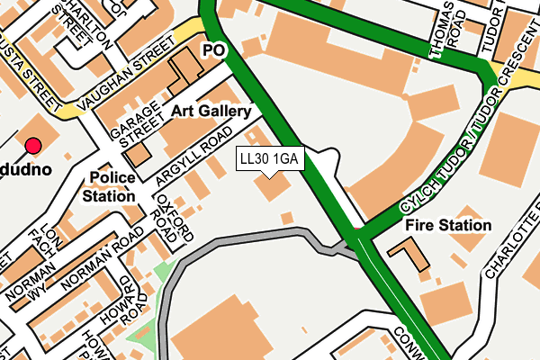 LL30 1GA map - OS OpenMap – Local (Ordnance Survey)