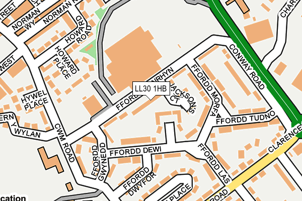 LL30 1HB map - OS OpenMap – Local (Ordnance Survey)