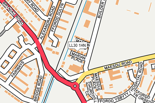 LL30 1HN map - OS OpenMap – Local (Ordnance Survey)