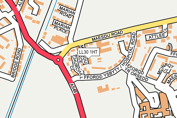 LL30 1HT map - OS OpenMap – Local (Ordnance Survey)