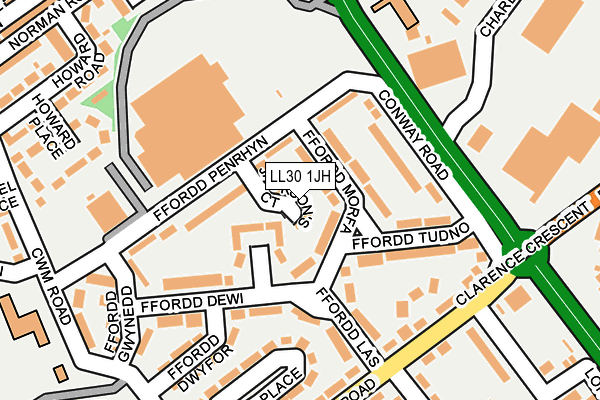 LL30 1JH map - OS OpenMap – Local (Ordnance Survey)