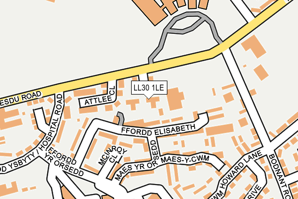 LL30 1LE map - OS OpenMap – Local (Ordnance Survey)