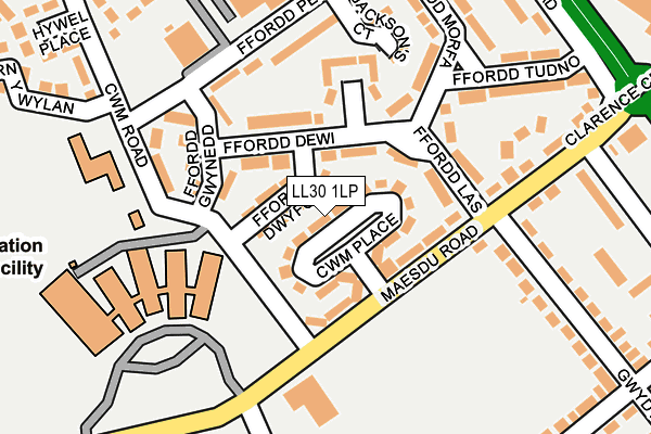 LL30 1LP map - OS OpenMap – Local (Ordnance Survey)