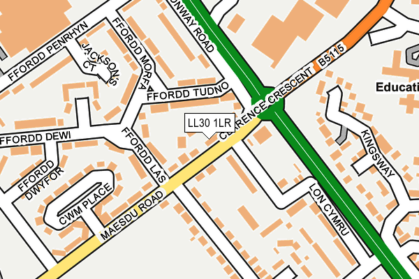 LL30 1LR map - OS OpenMap – Local (Ordnance Survey)