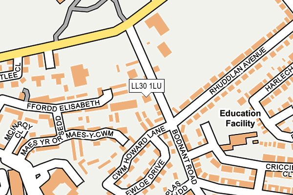 LL30 1LU map - OS OpenMap – Local (Ordnance Survey)